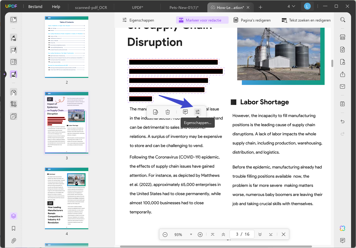change redaction color