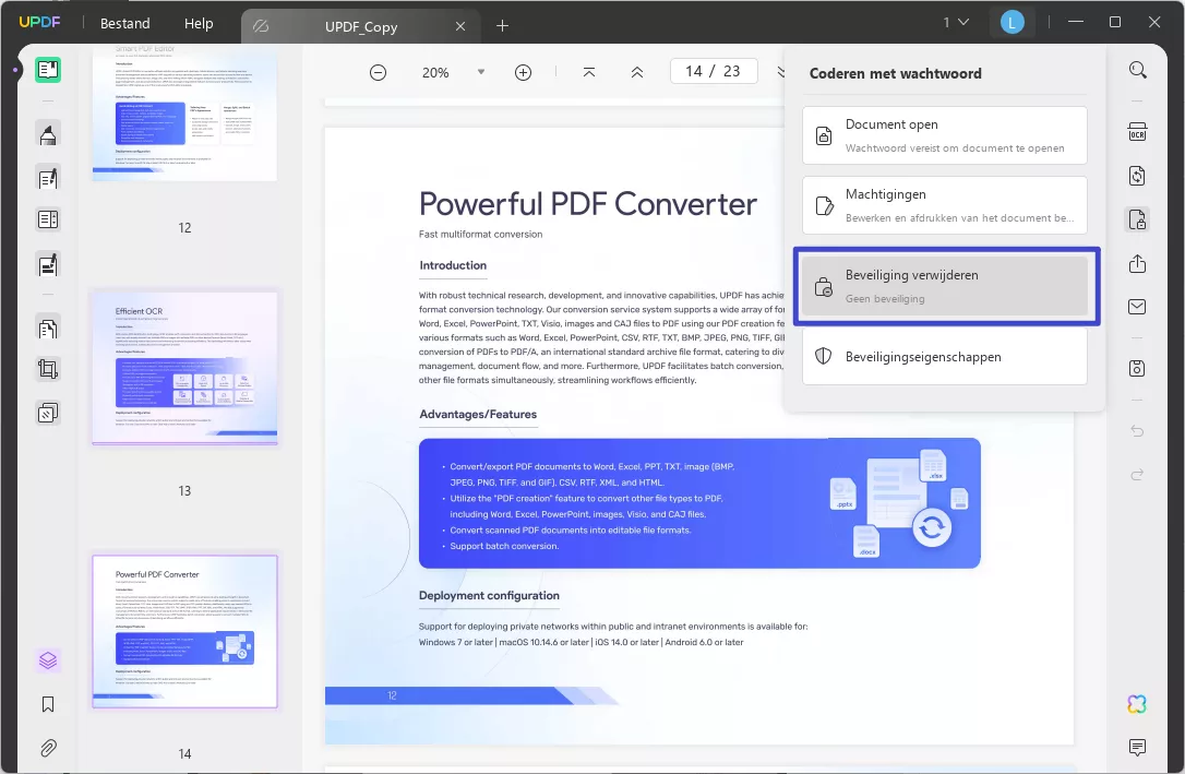 cannot copy text from pdf and tap on remove security