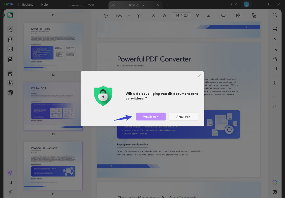 remove security to solve unable to copy text from pdf