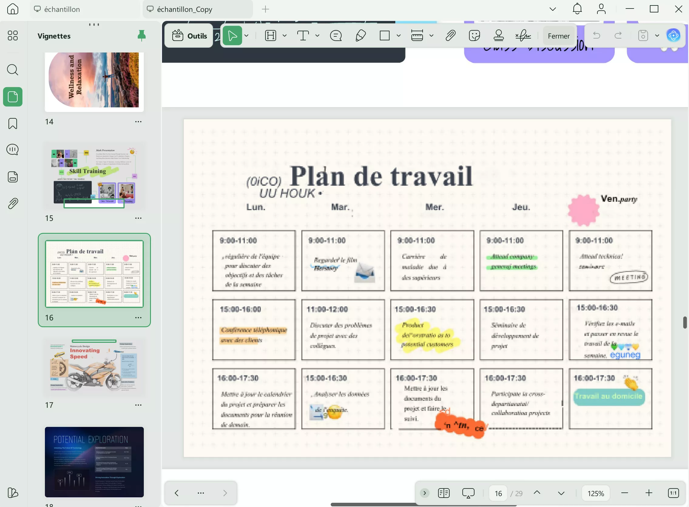 fenêtres pdf updf floues