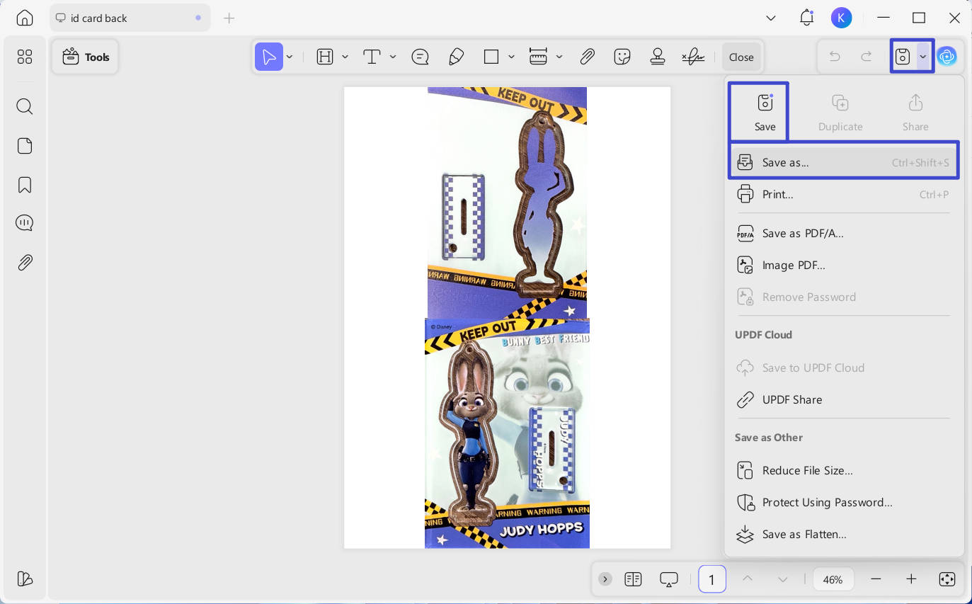 save id card pdf