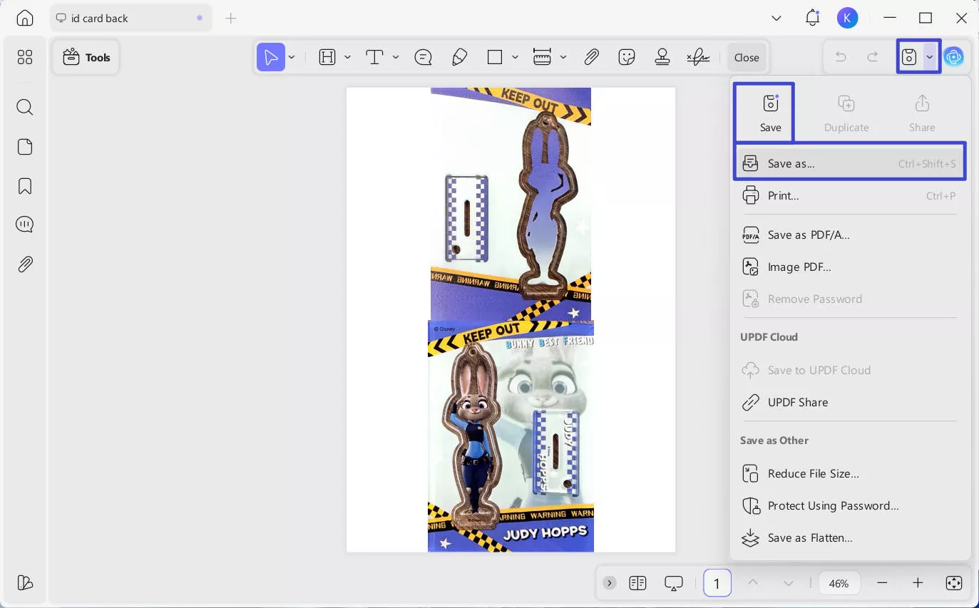 save id card pdf