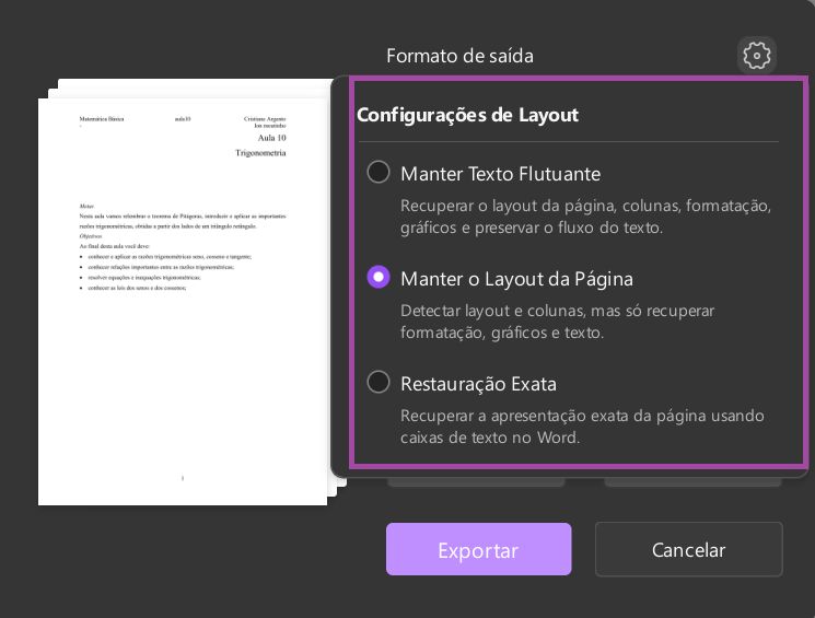 Converter PDF para Word 