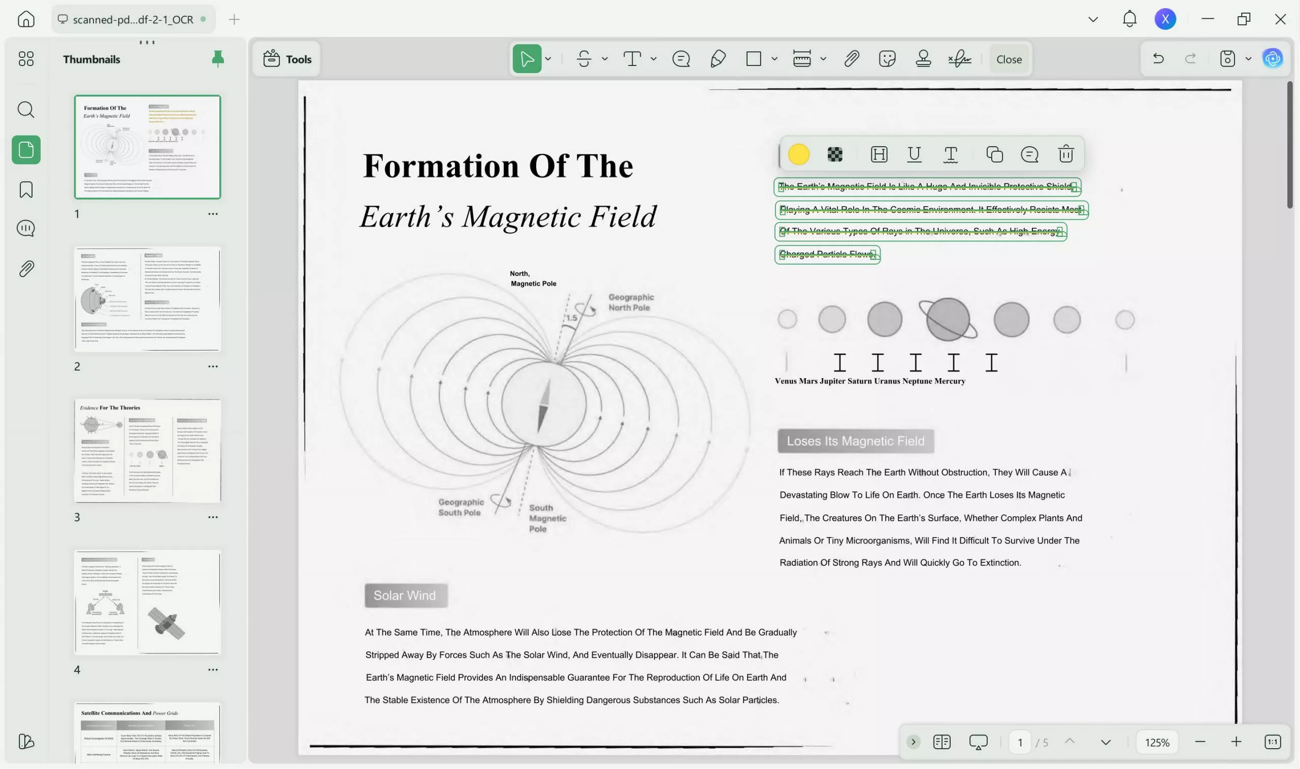 edit pdf obtained after ocr 