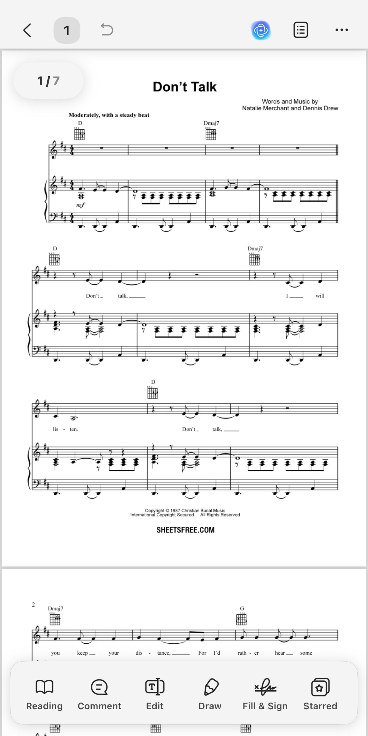 sync your pdf sheet music across devices