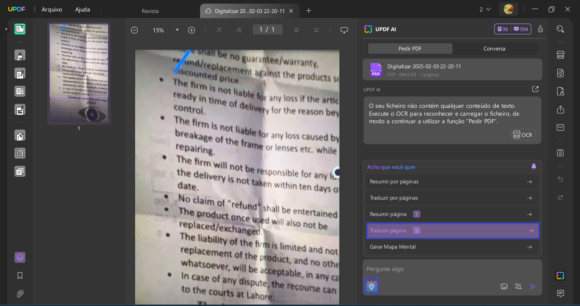 Traduzir Documento 