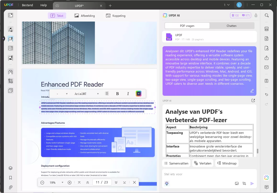 UPDF AI for document analysis