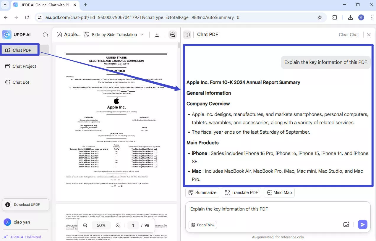 generate flashcards for pdf updf ai online