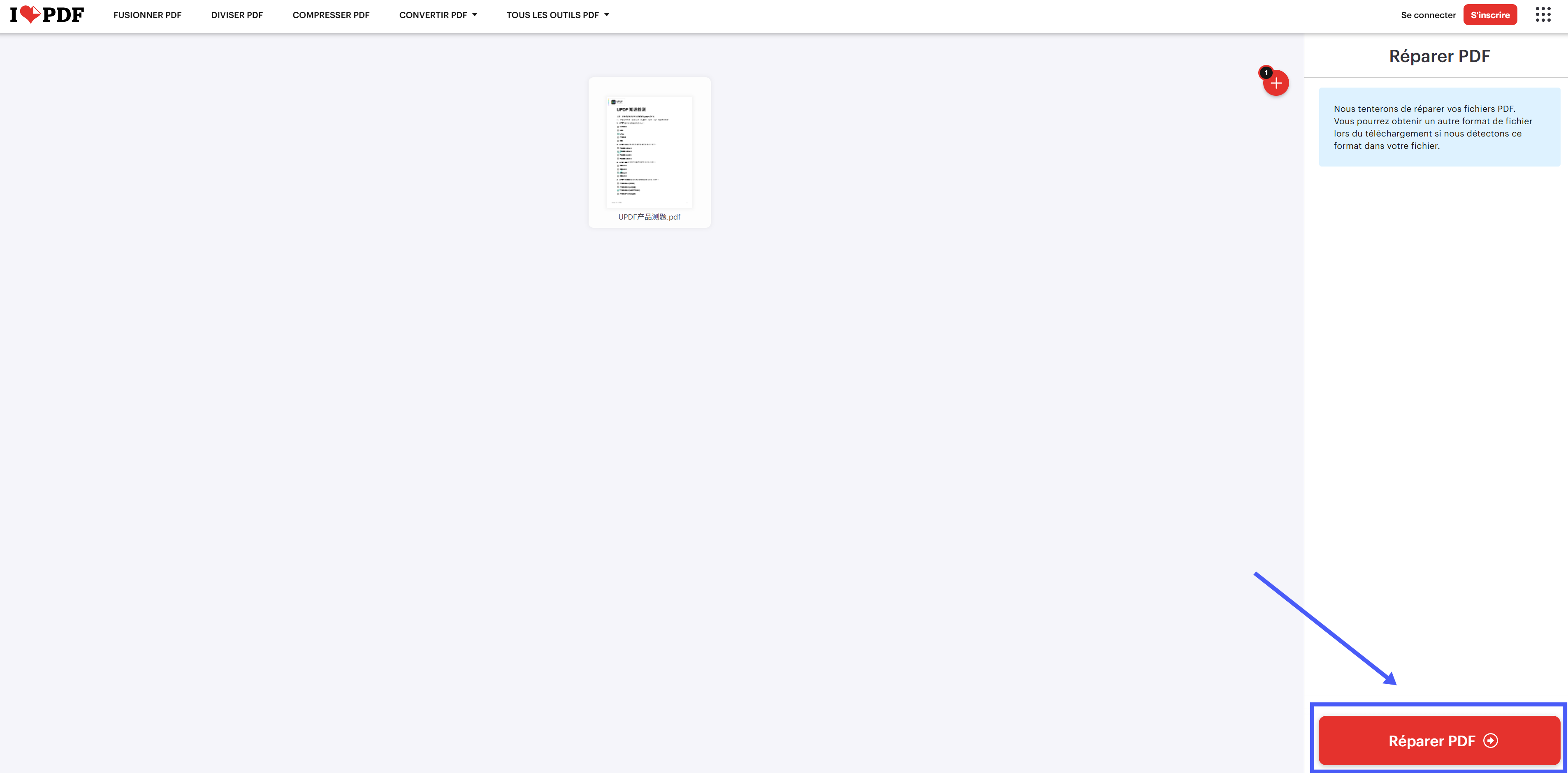 pdf is blank when opened click repair