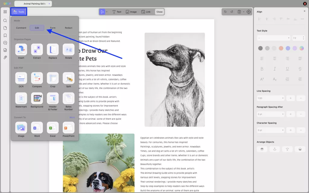 Select edit from Tools