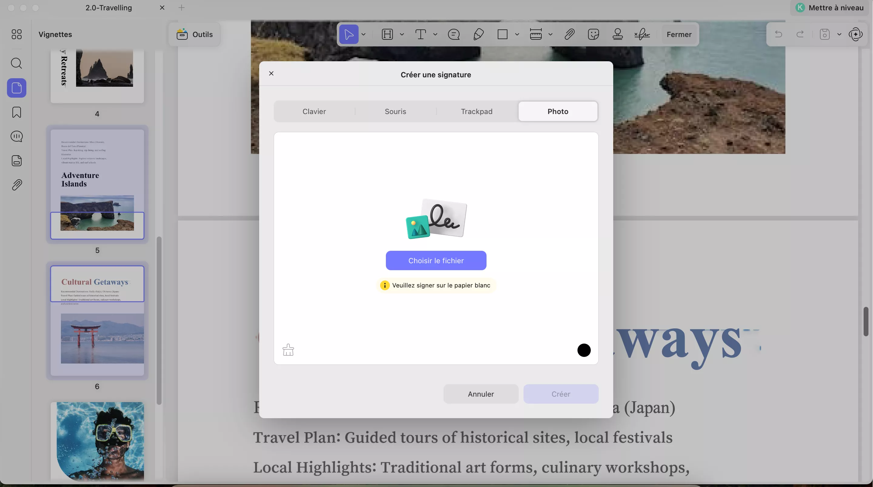 upload image to create signature updf windows 2