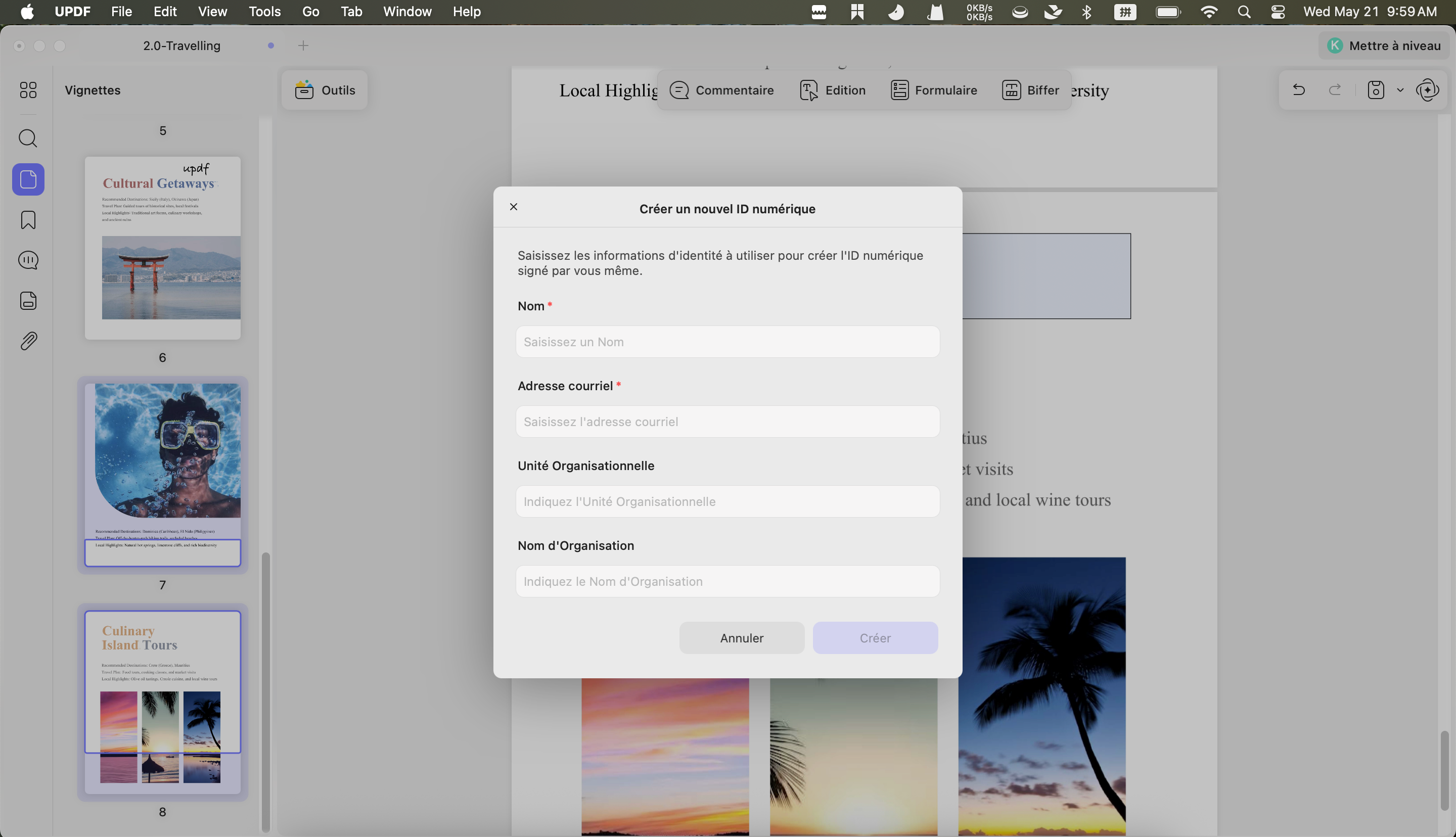 Create a new digital signature