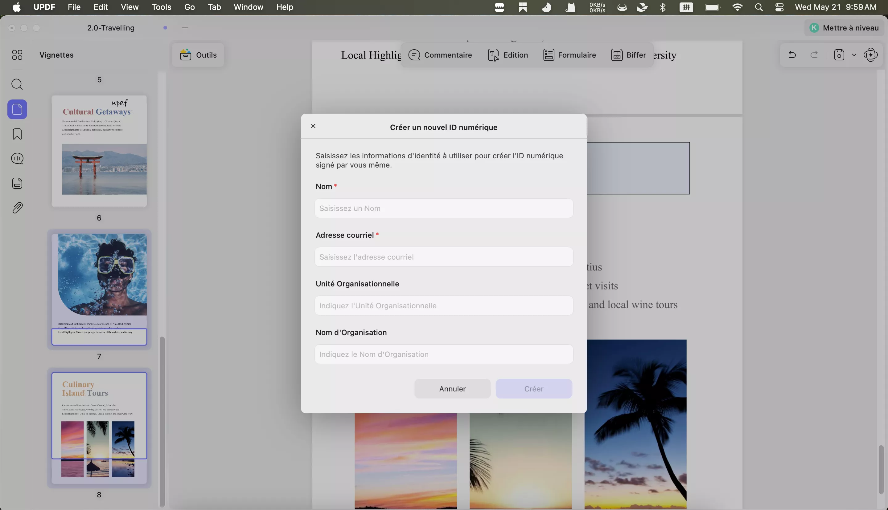 Create a new digital signature