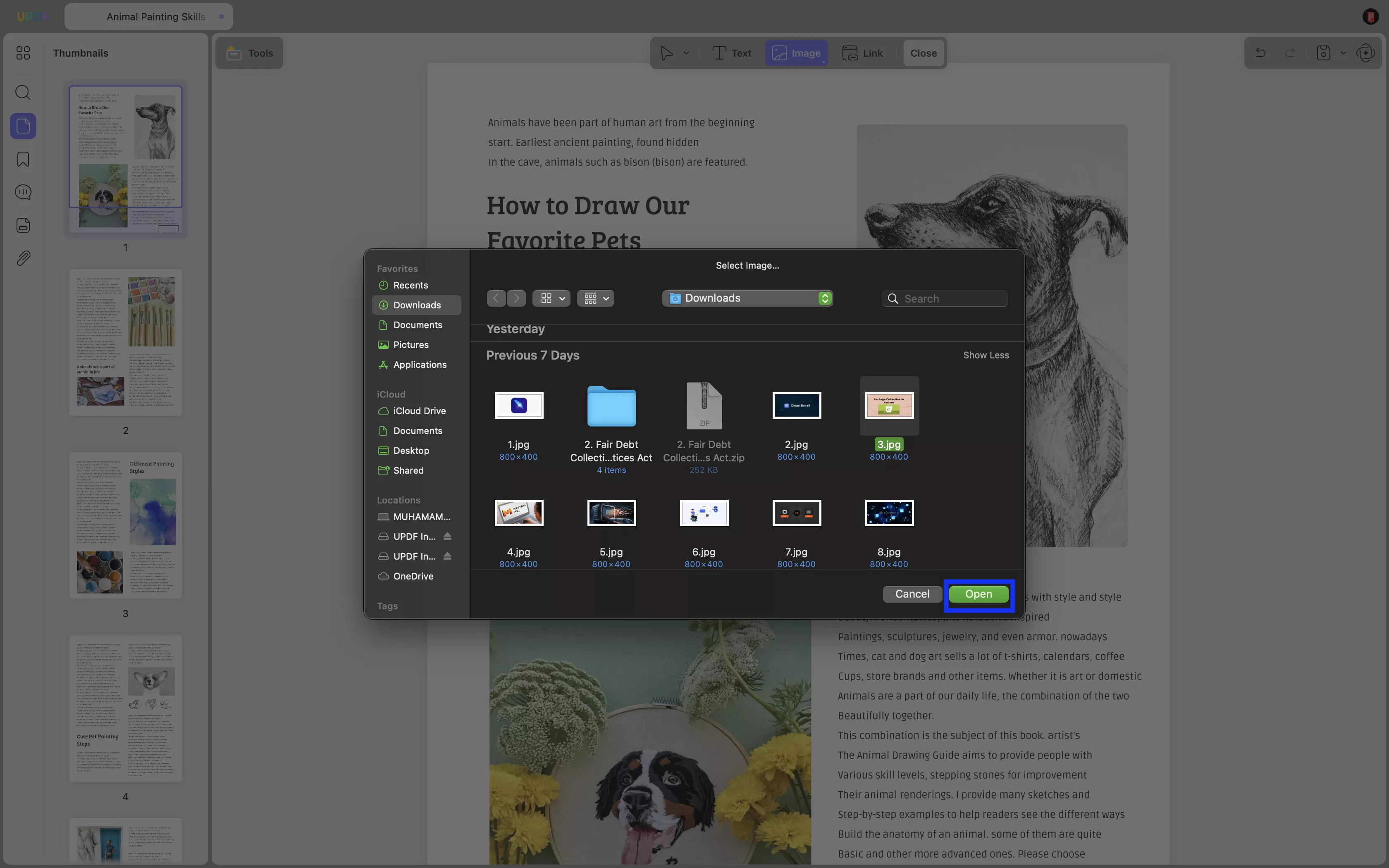 select image