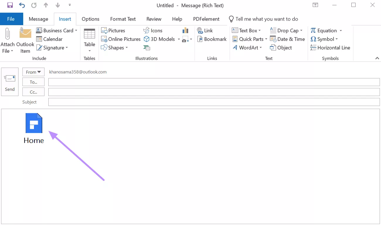pdf embedded as clickable icon