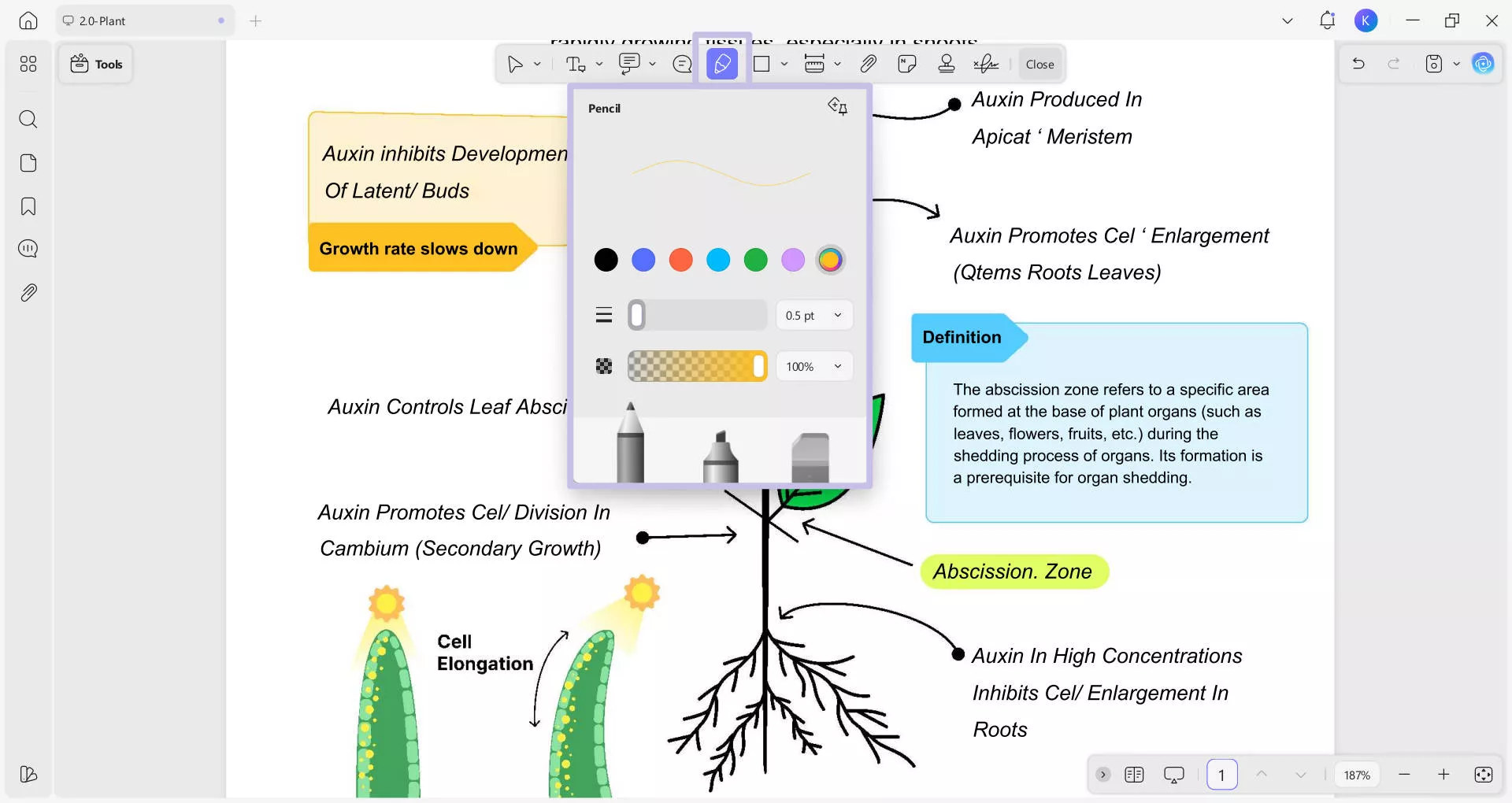 access updf pencil tool
