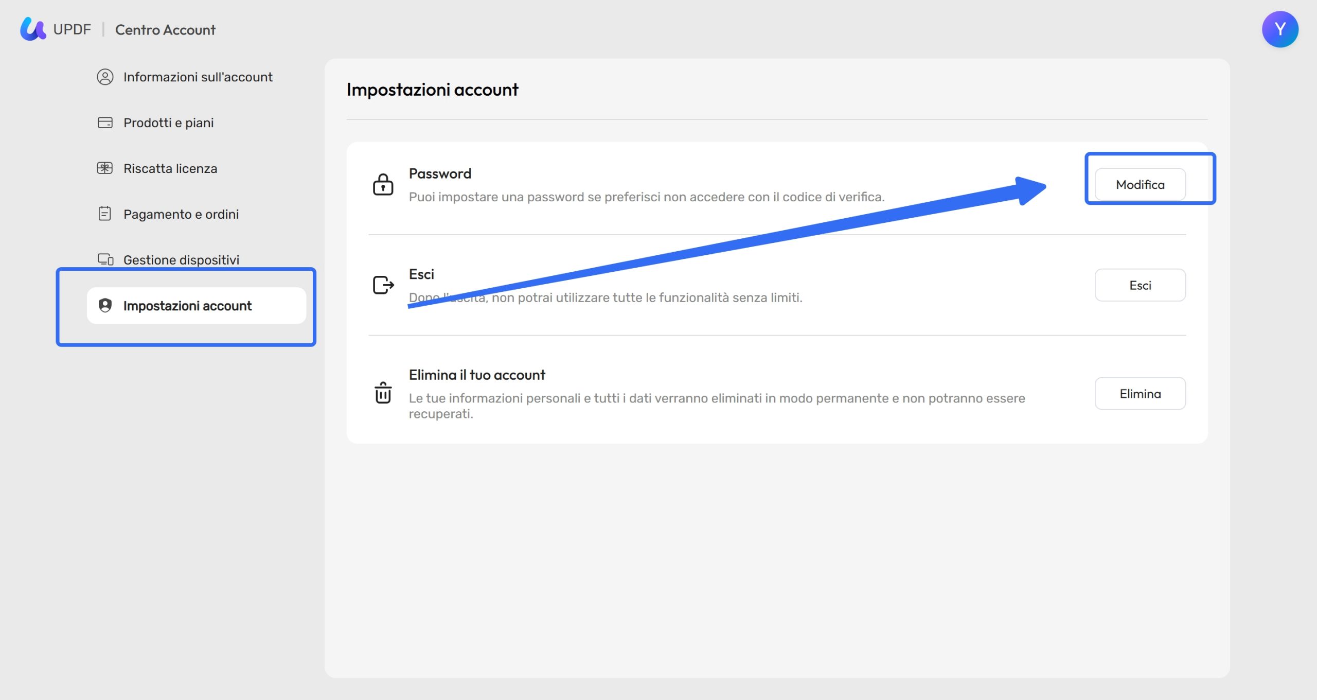account settings