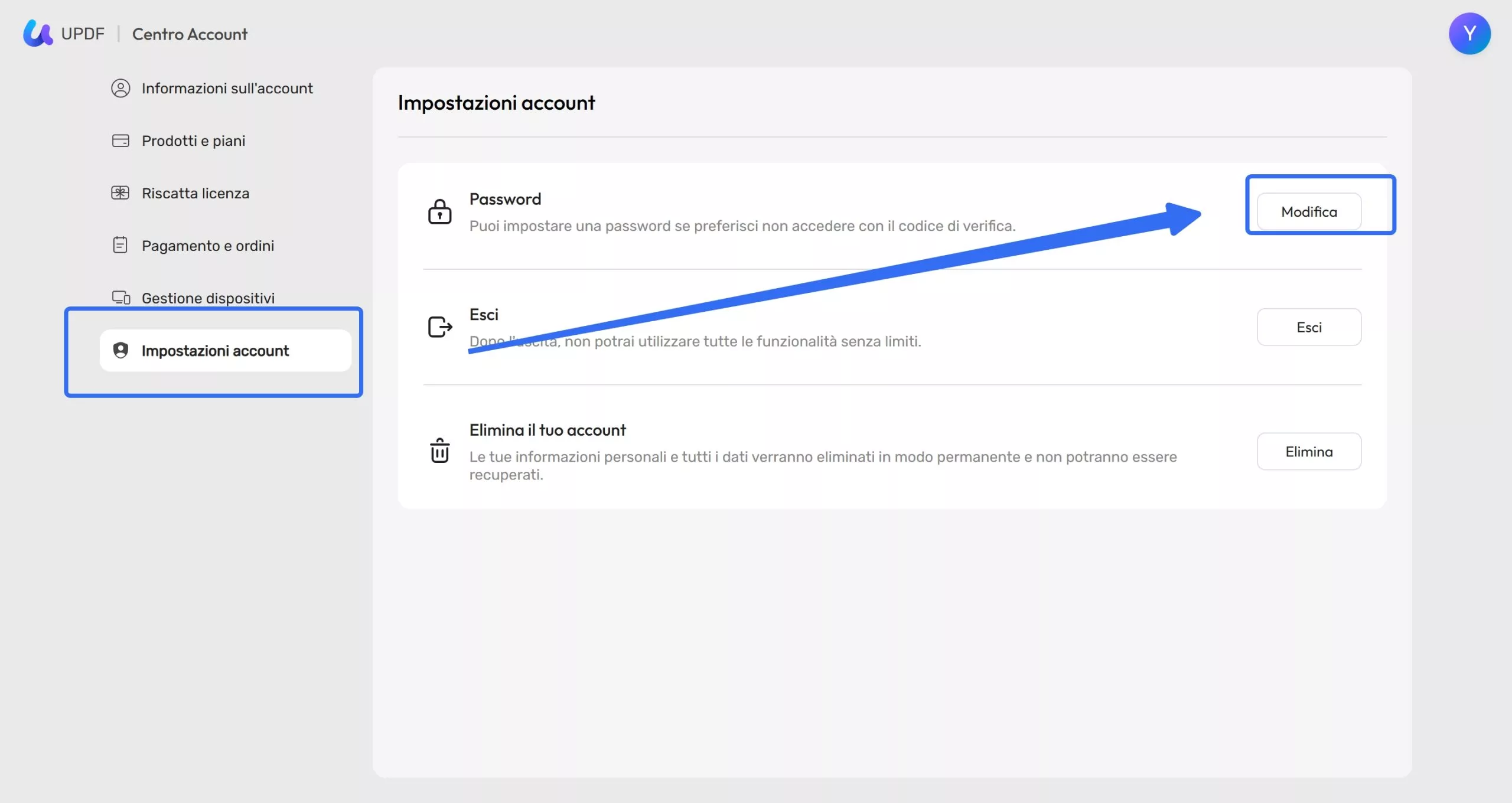 account settings