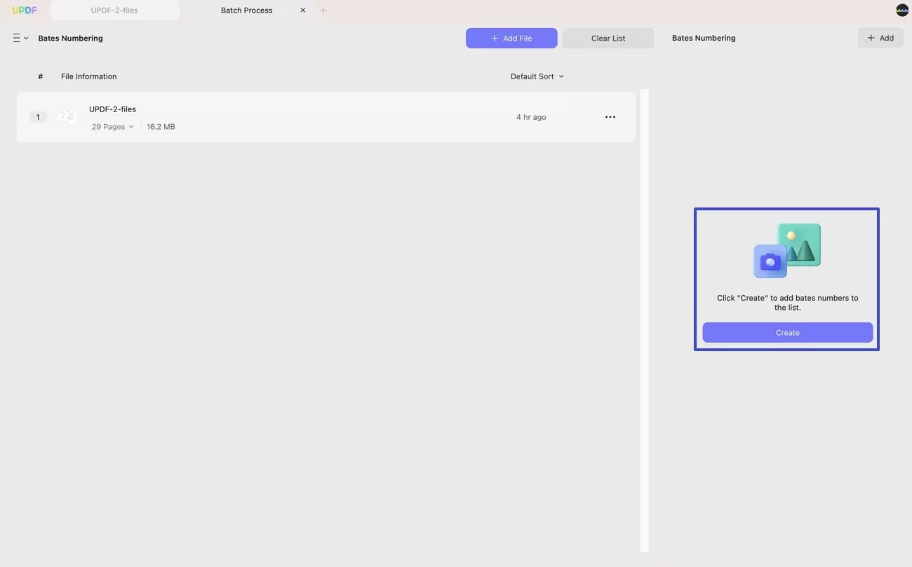 přidat číslování Bates dávkové aktualizace pdf pro Mac