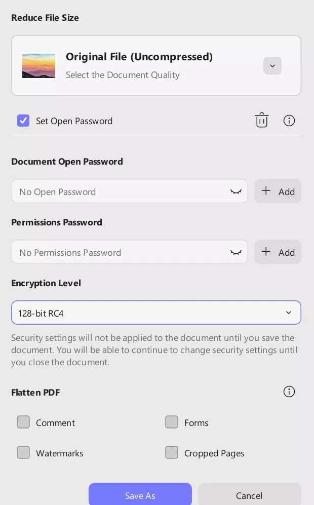 add password on pdf updf windows 2