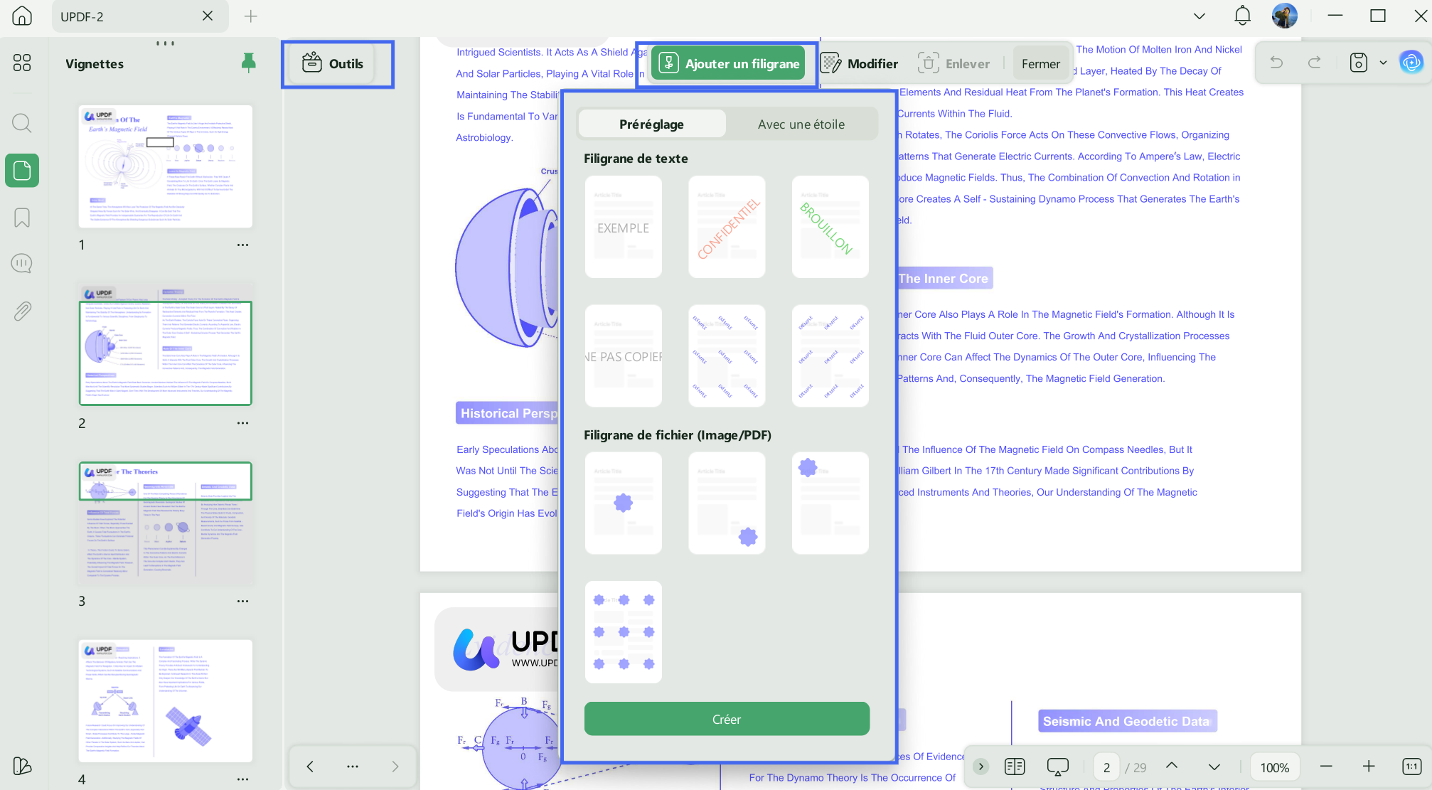 Presets updf mac 2 interface