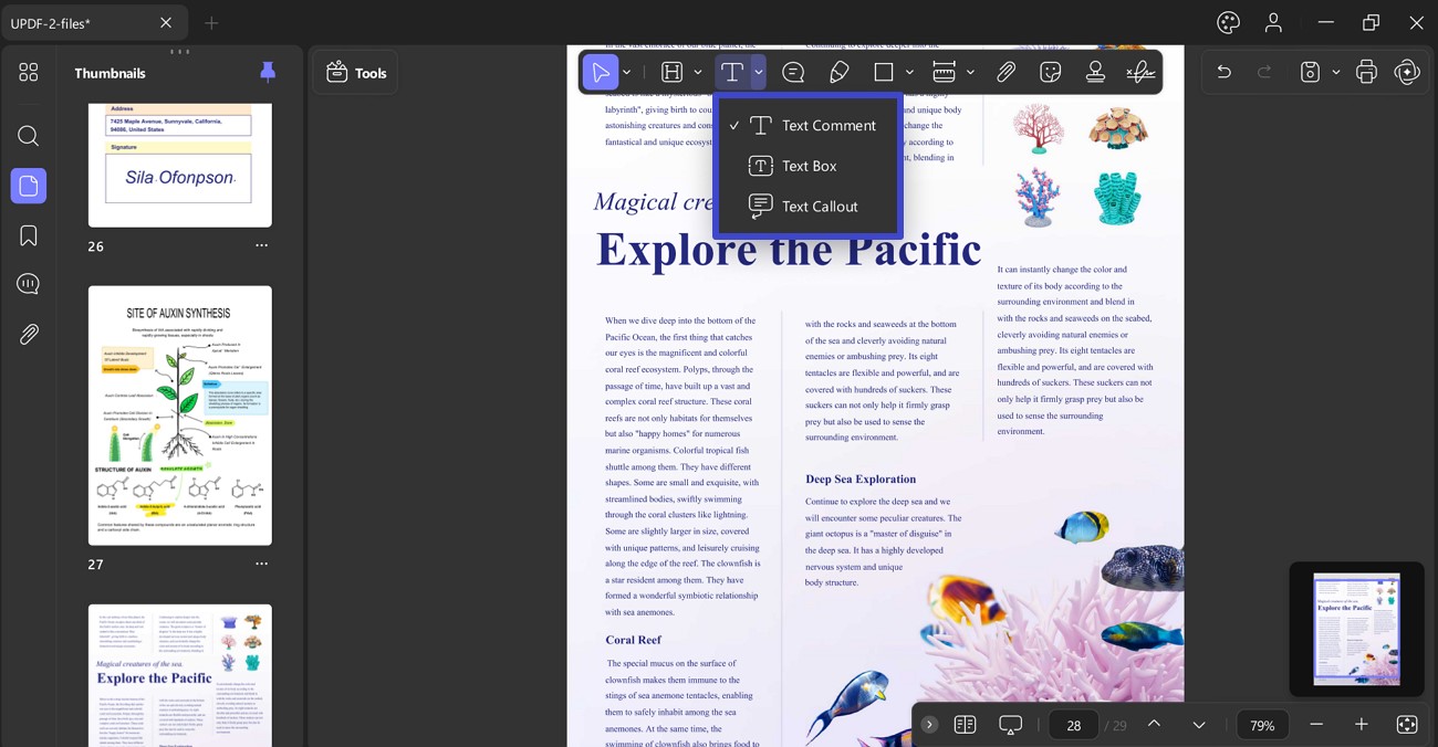 textové komentáře v PDF dokumentech