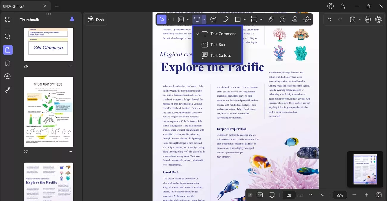 textové komentáře v PDF dokumentech