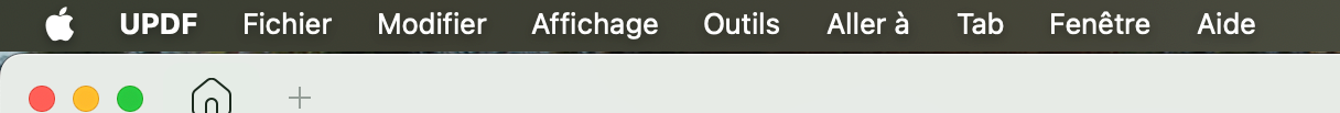top toolbar