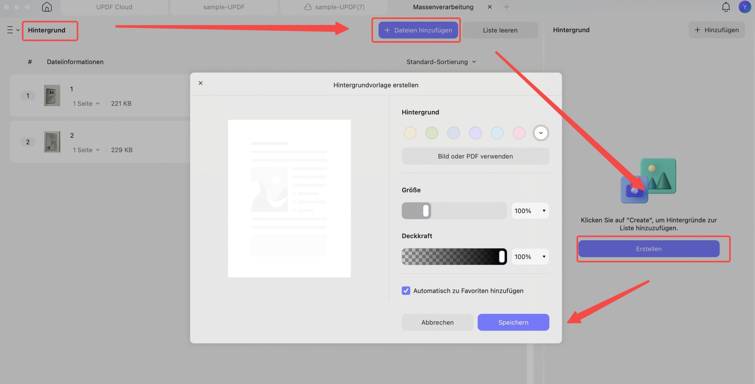 Batch-Hintergrund-Update für Mac