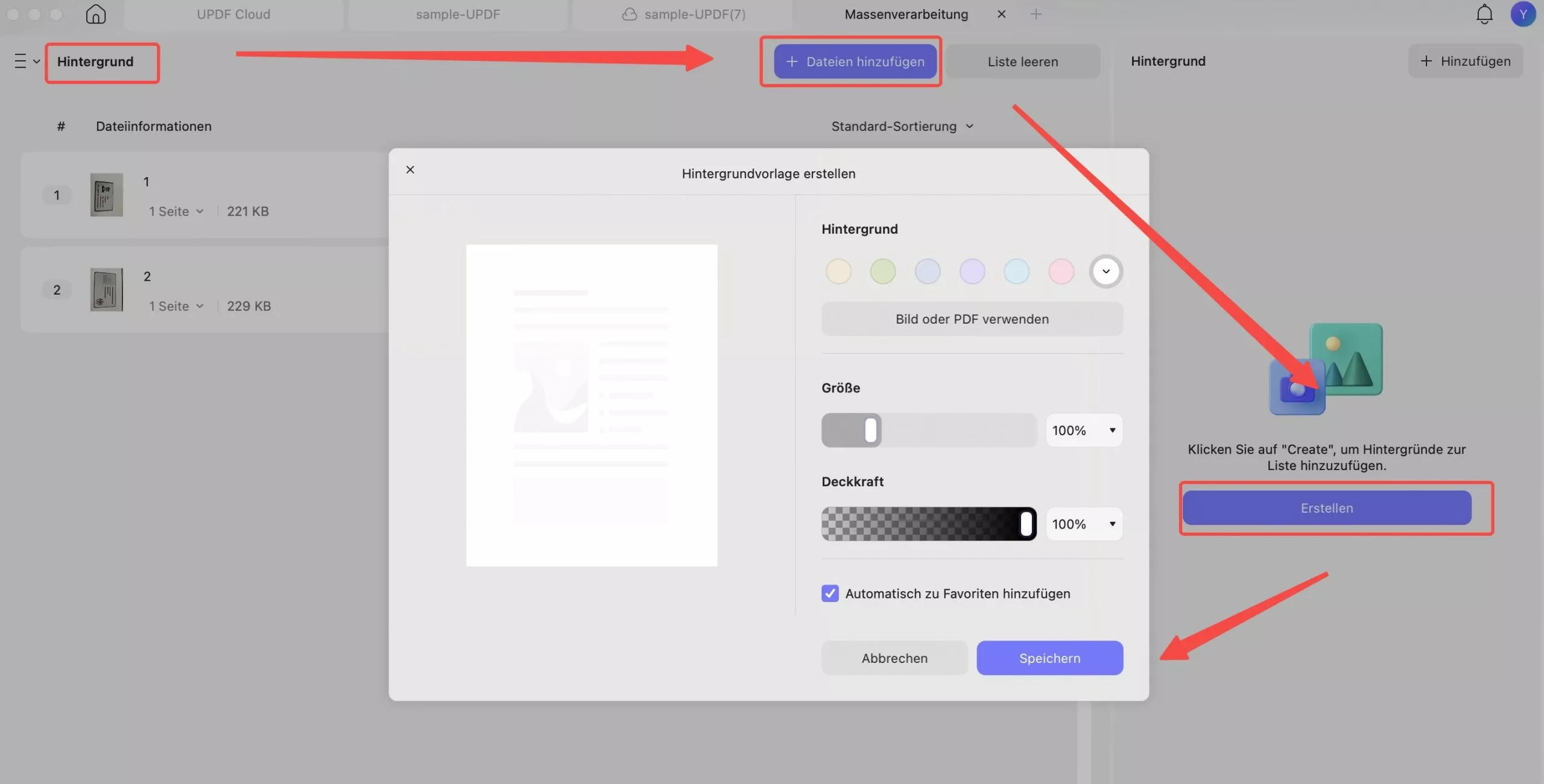 Batch-Hintergrund-Update für Mac