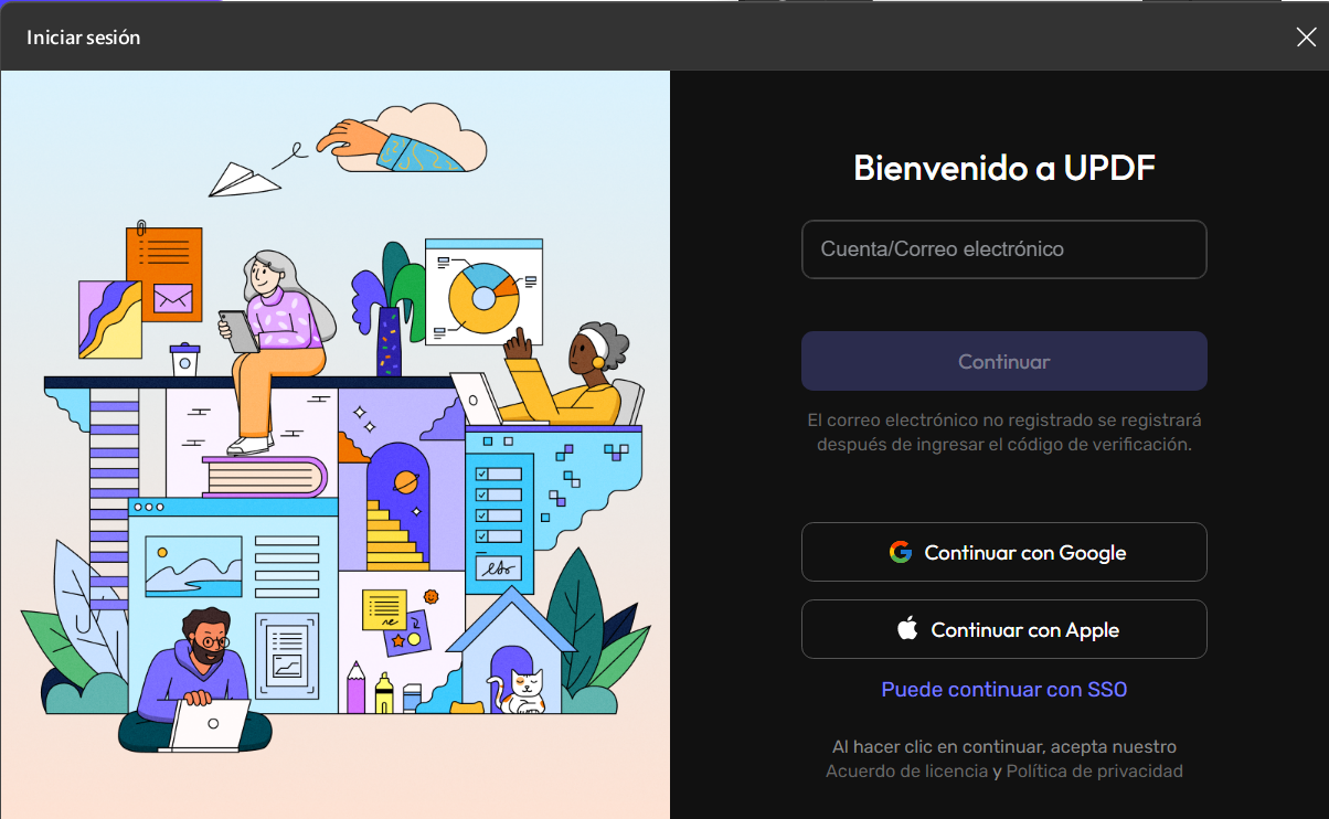 iniciar sesión