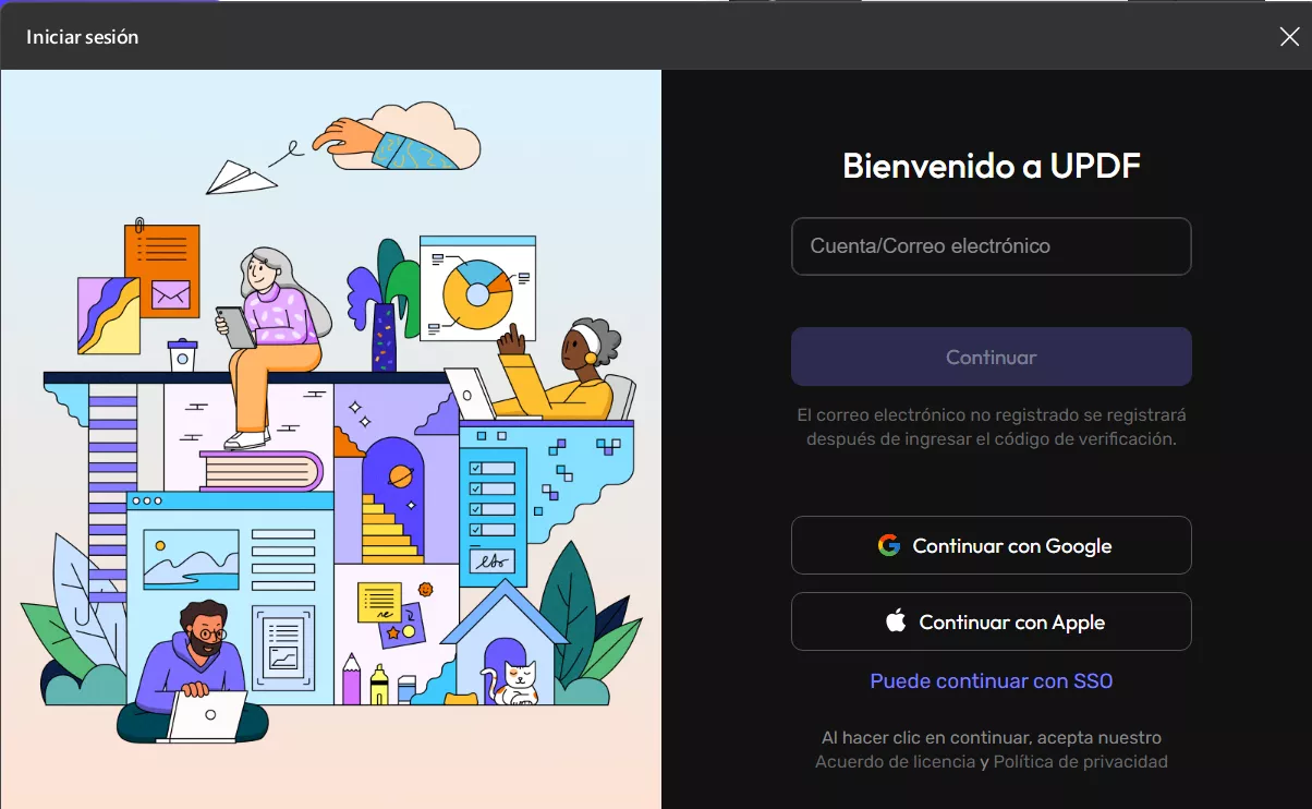 iniciar sesión