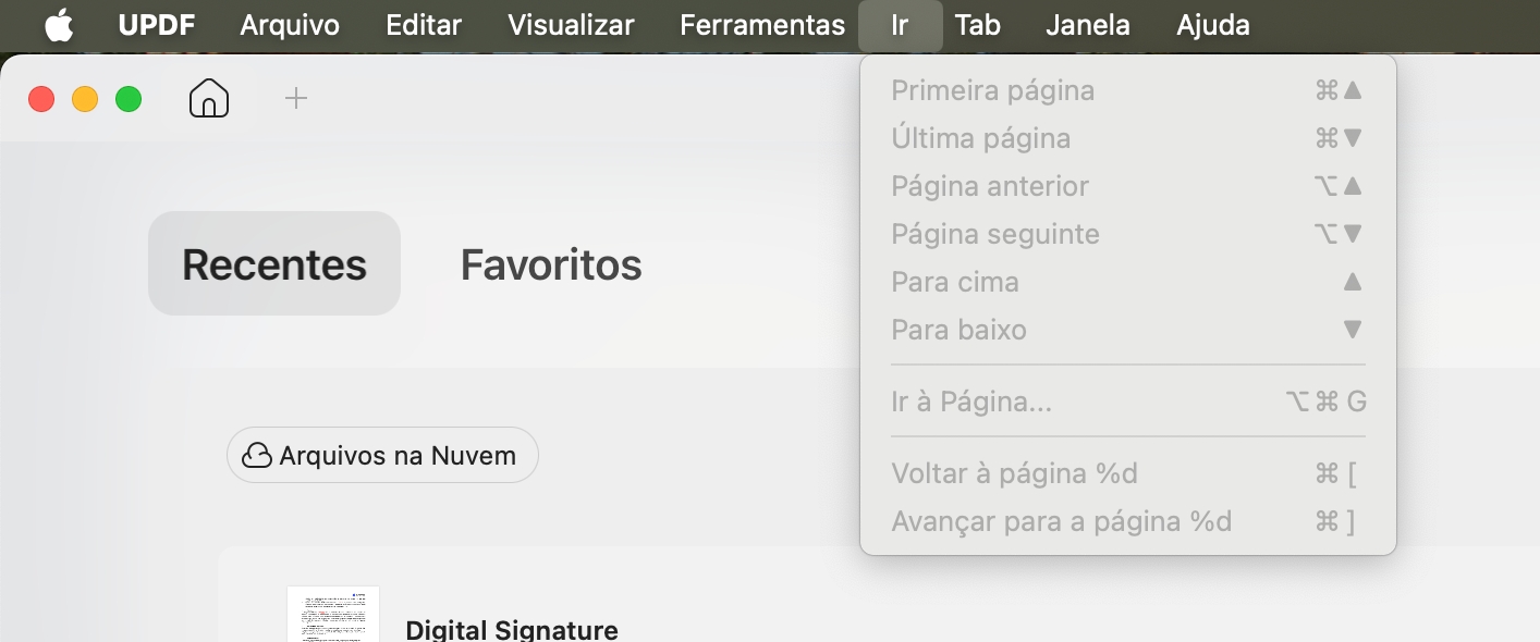 botão ir