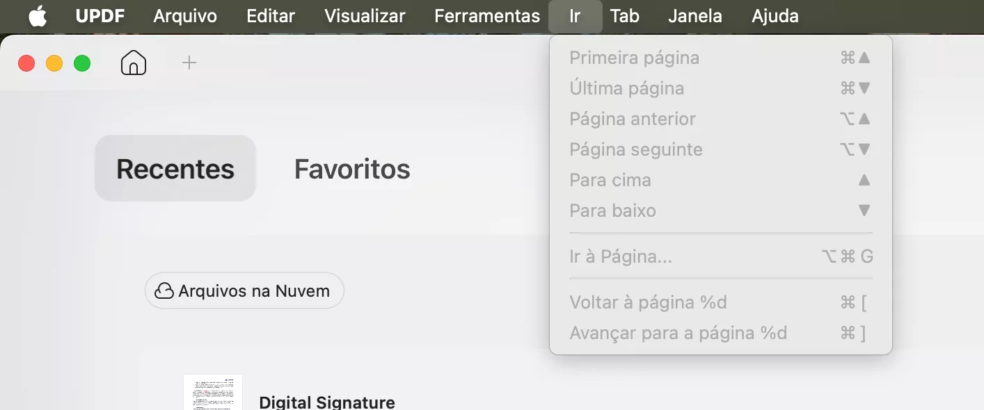 botão ir