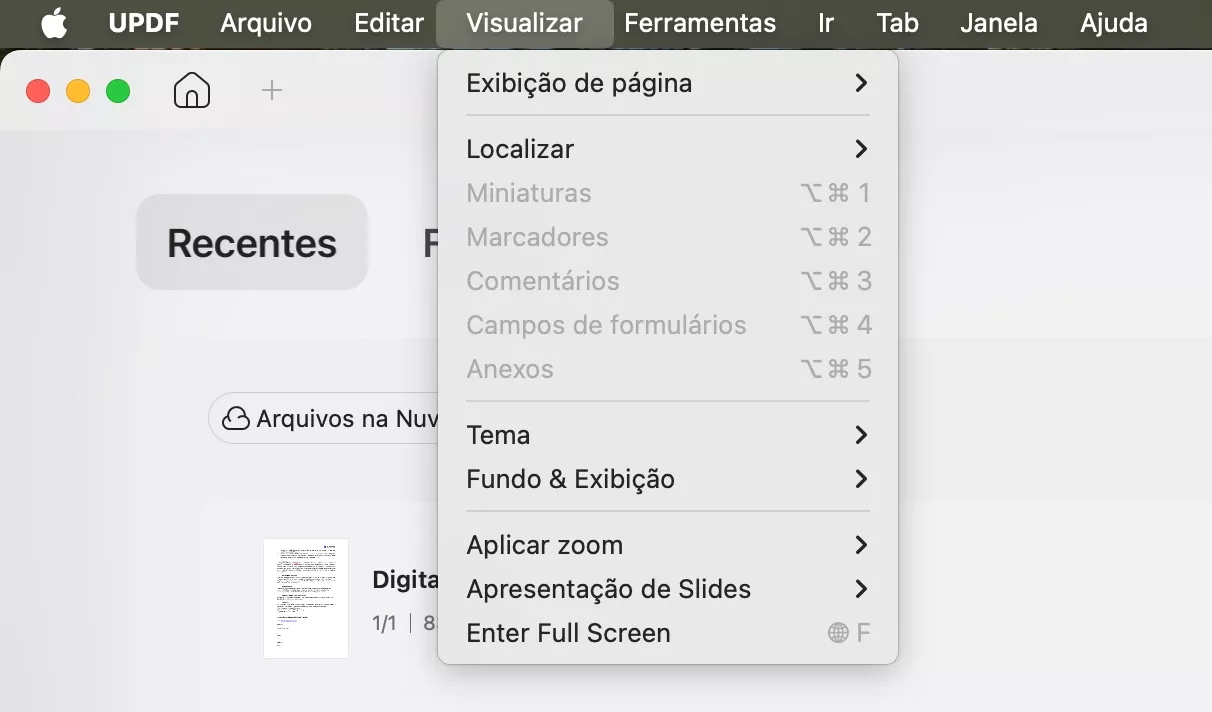 botão visualizar