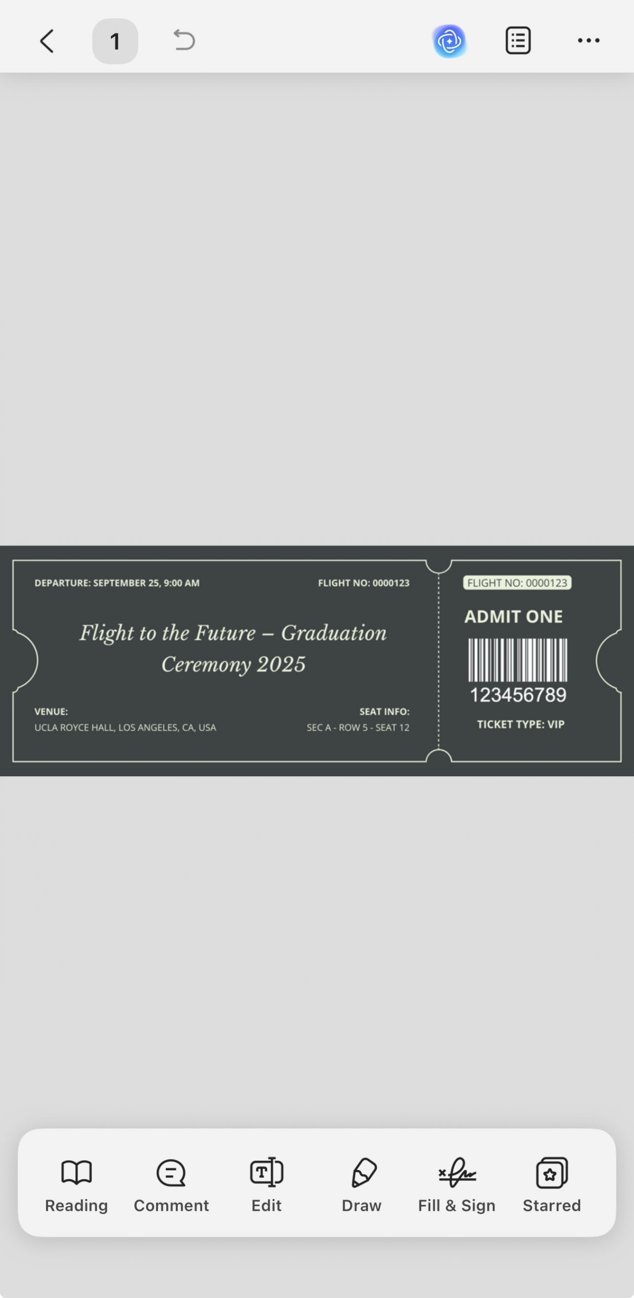 check ticker with barcode on updf for ios