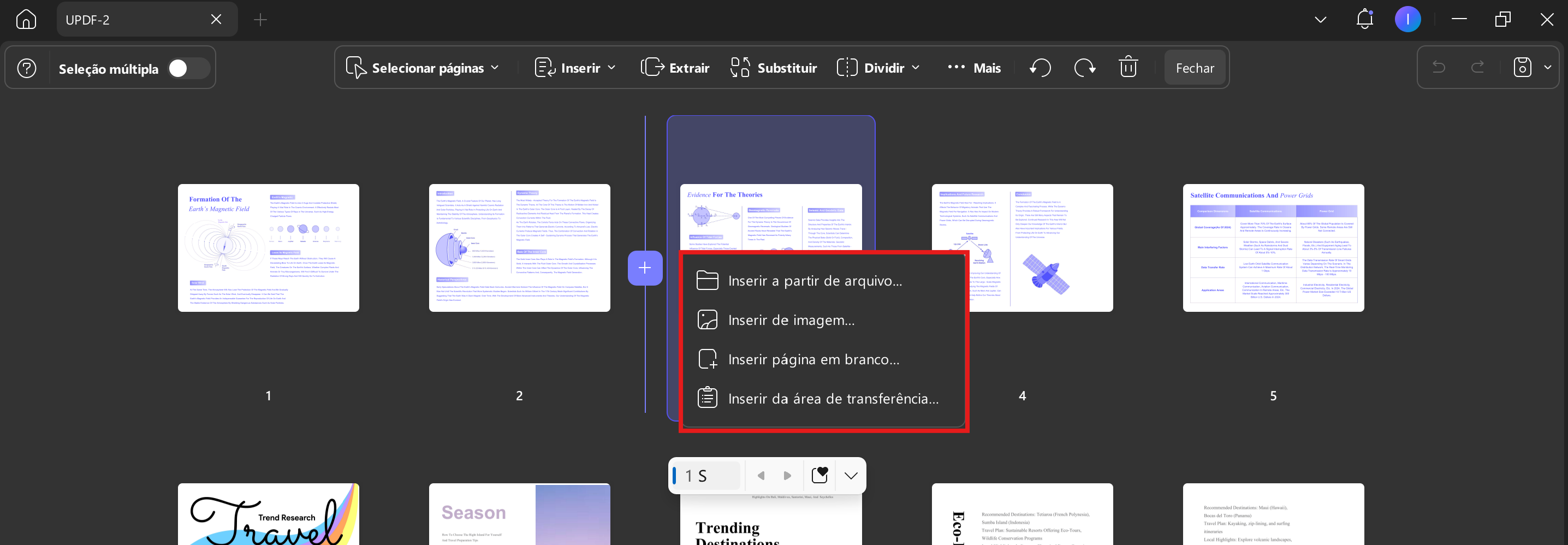 mais para inserir dentro do pdf updf windows