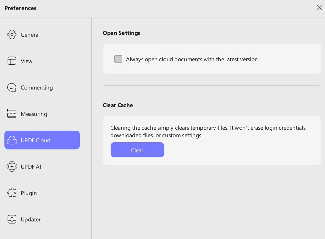 cloud preferences updf windows 2
