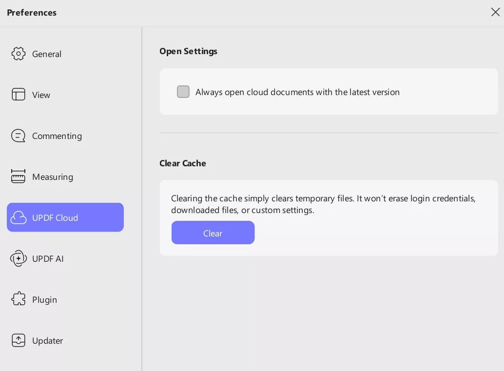 cloud preferences updf windows 2