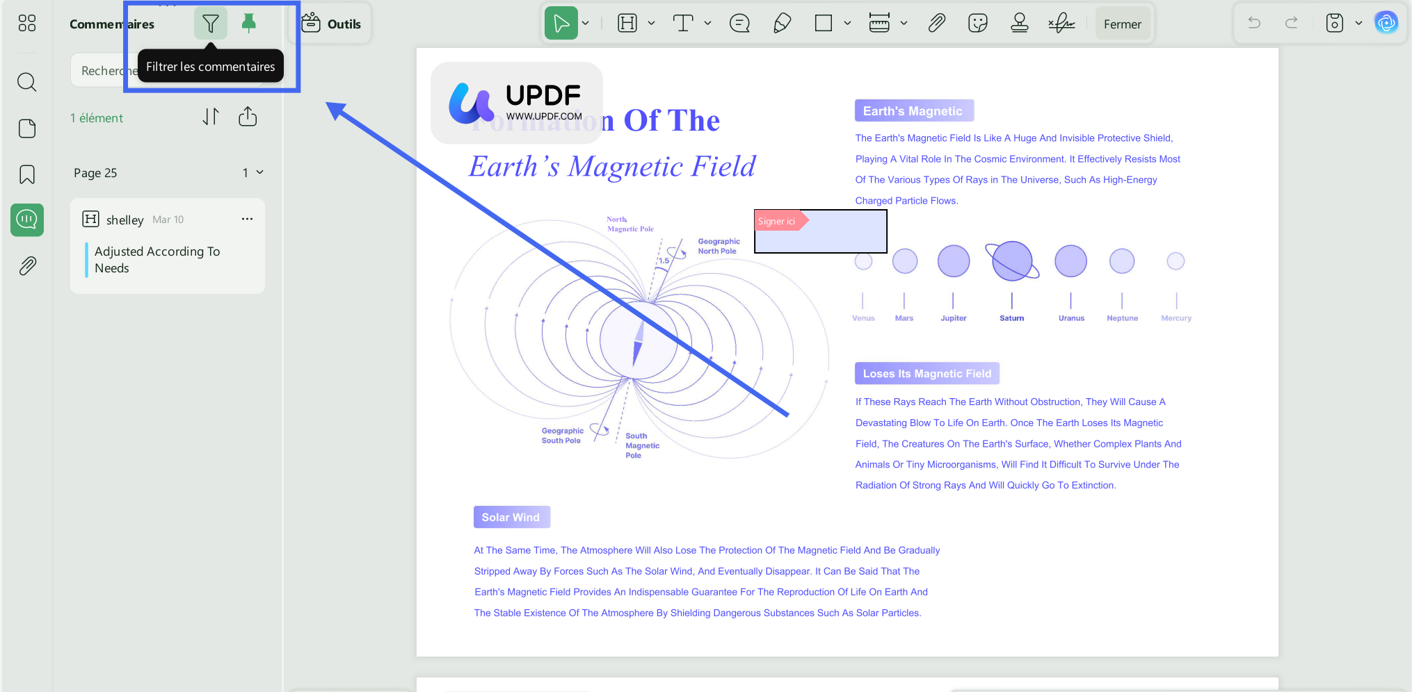 Comment new features updf mac 2