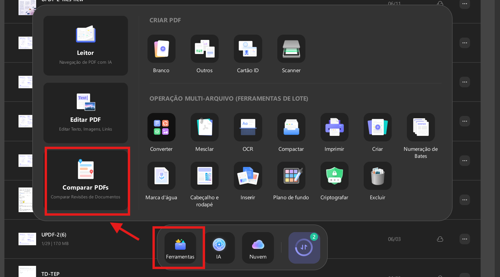 comparar pdf