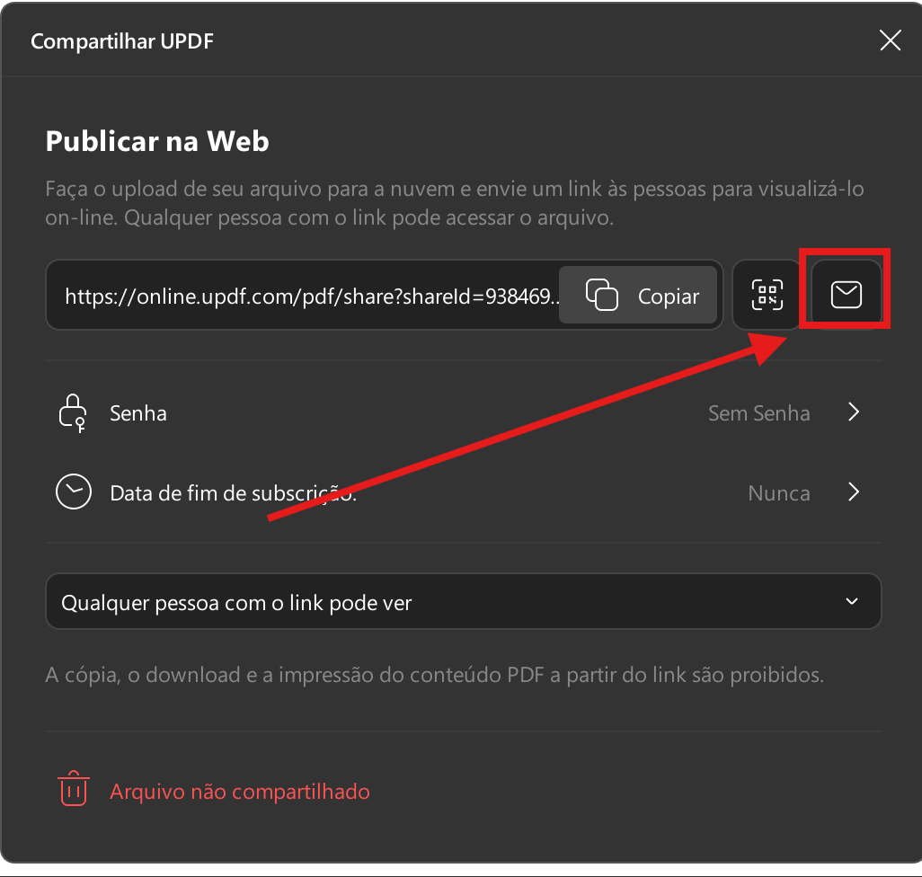 compartilhar via e-mail updf windows 