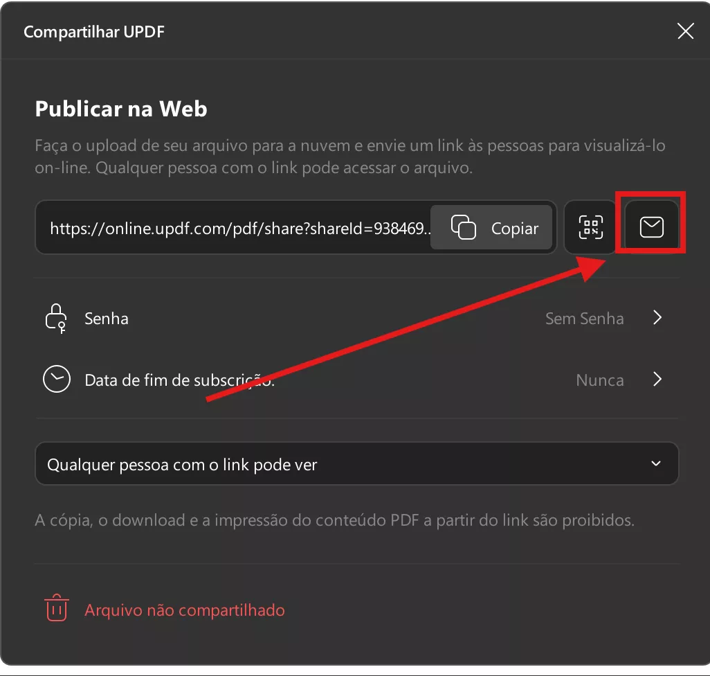 compartilhar via e-mail updf windows