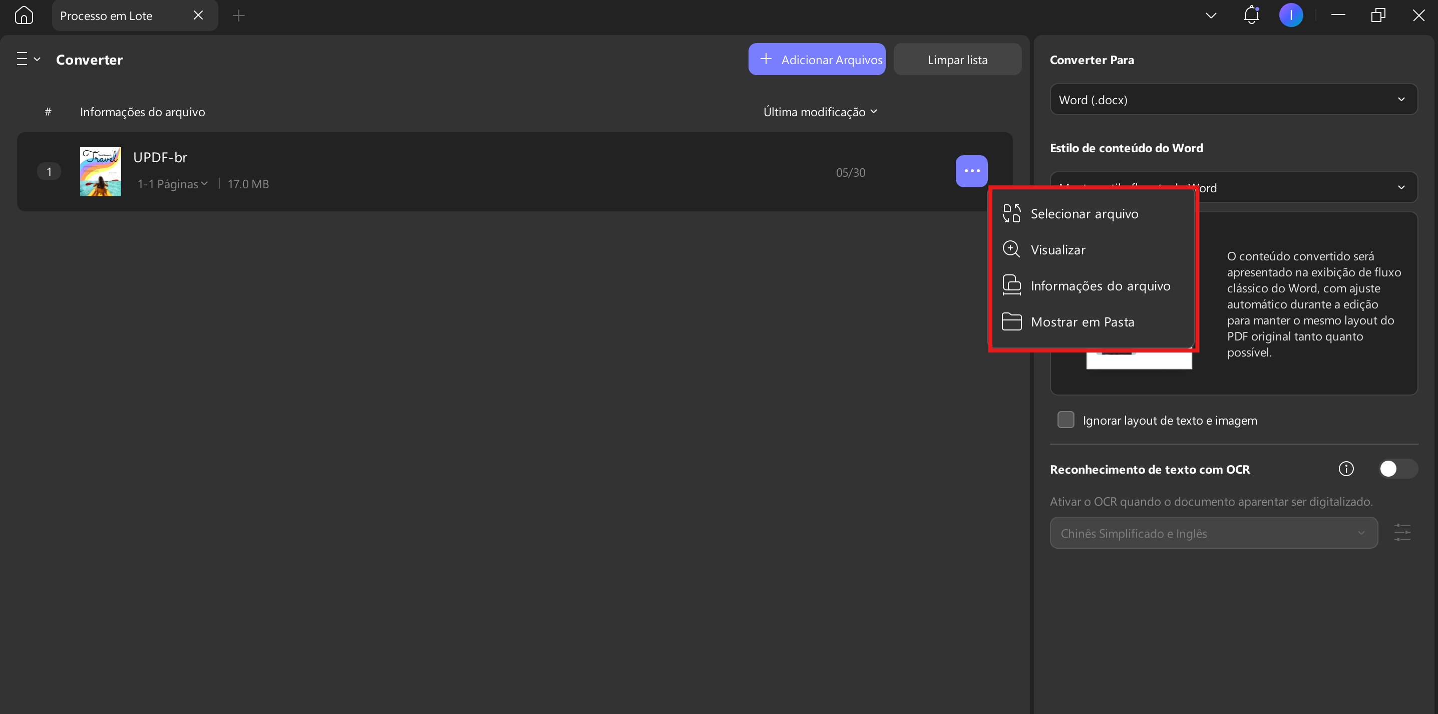 substituir arquivo em lote converter updf windows 