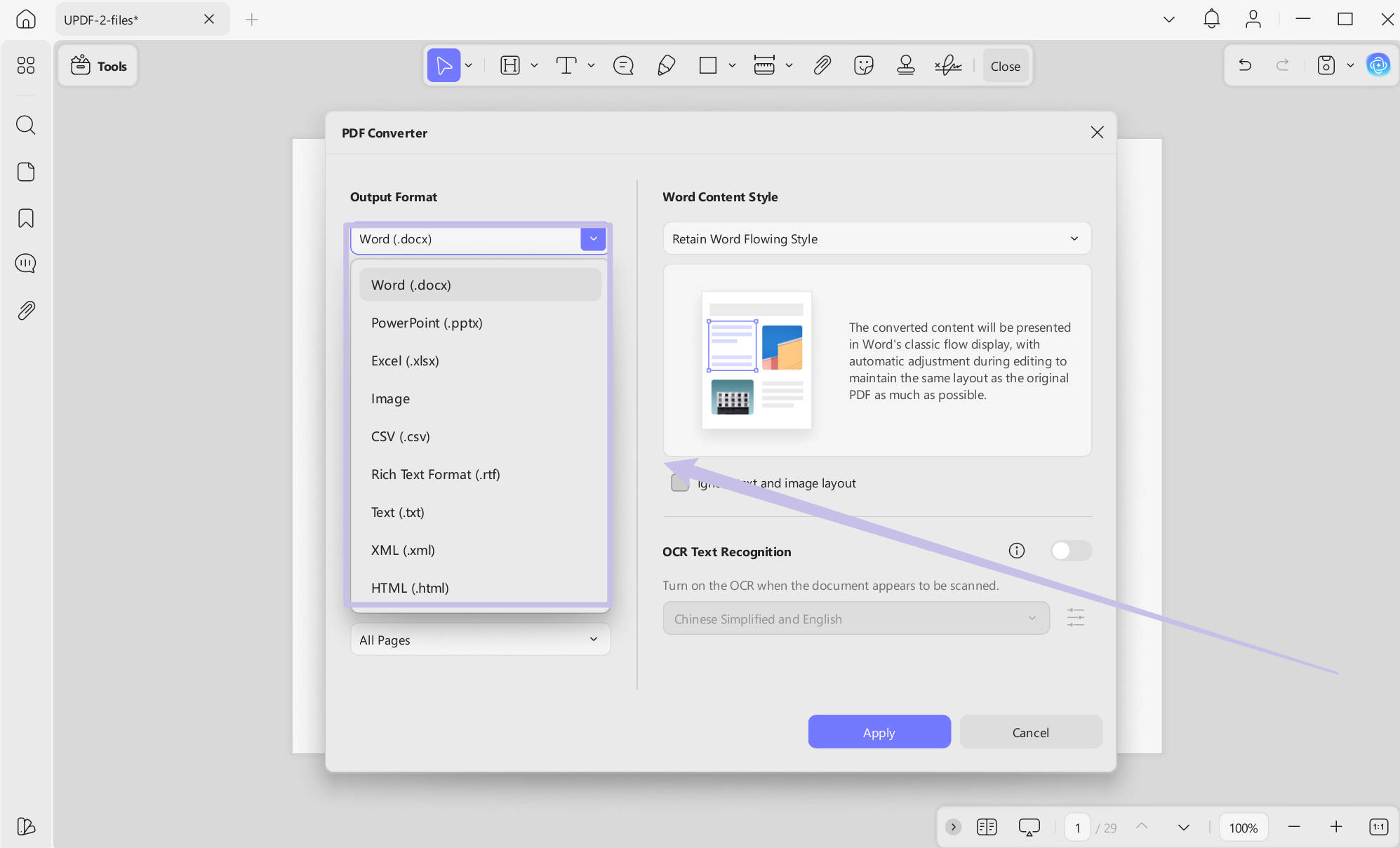 convert pdf to other formats updf windows