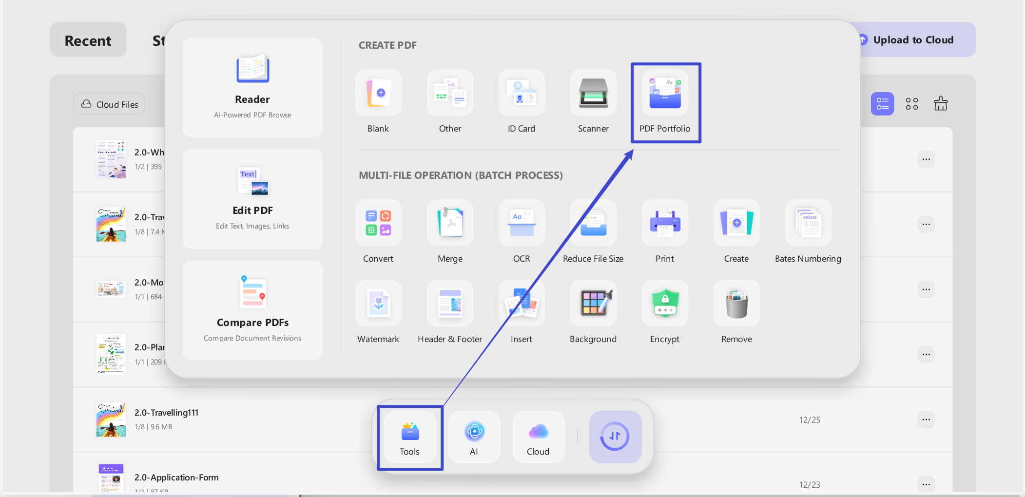 create a pdf portfolio