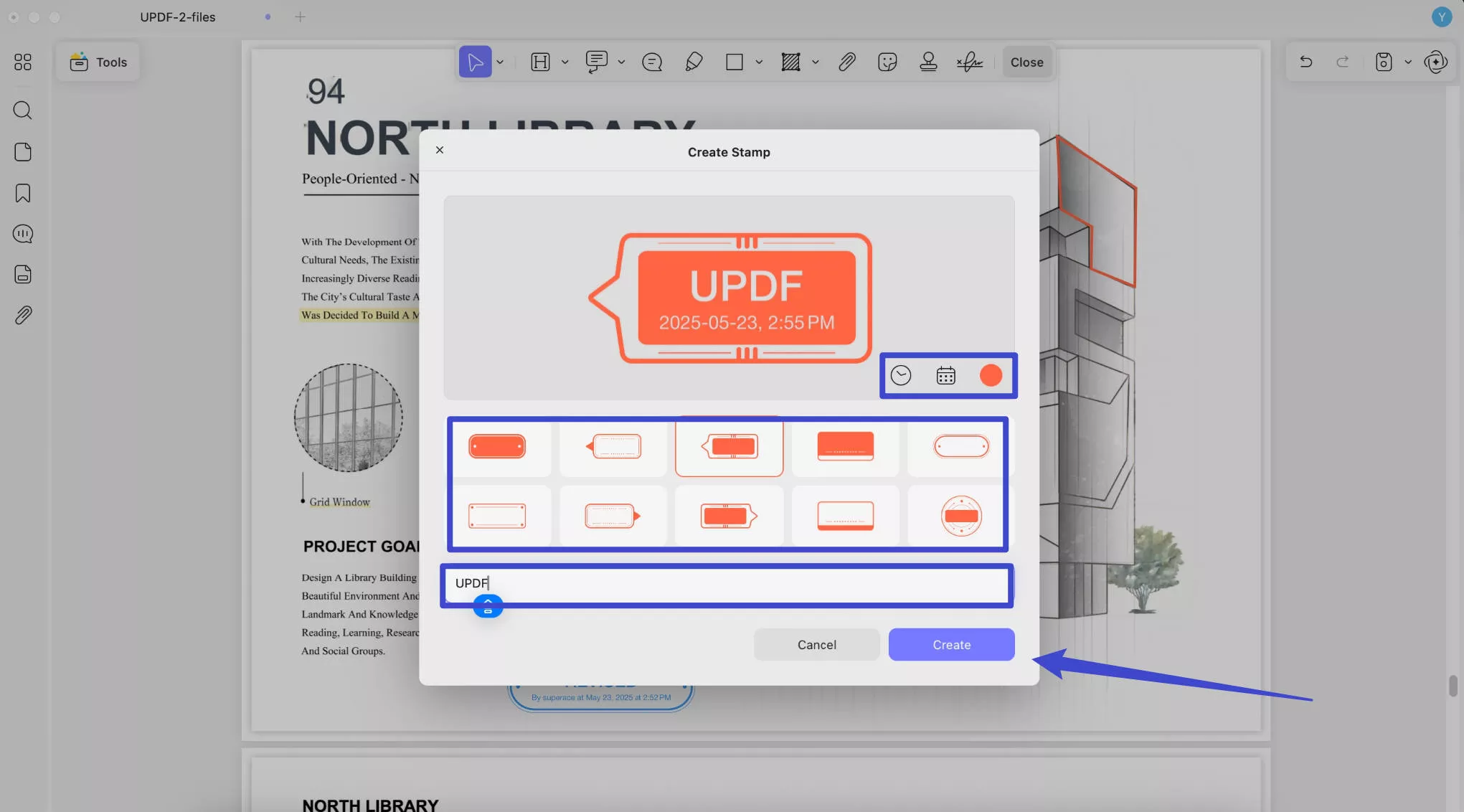 create custom stamp updf mac 2