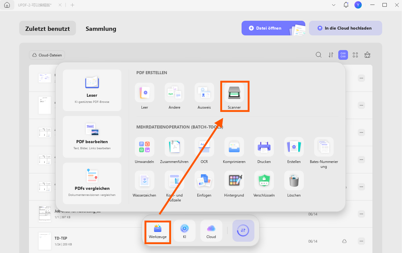 PDF vom Scanner erstellen