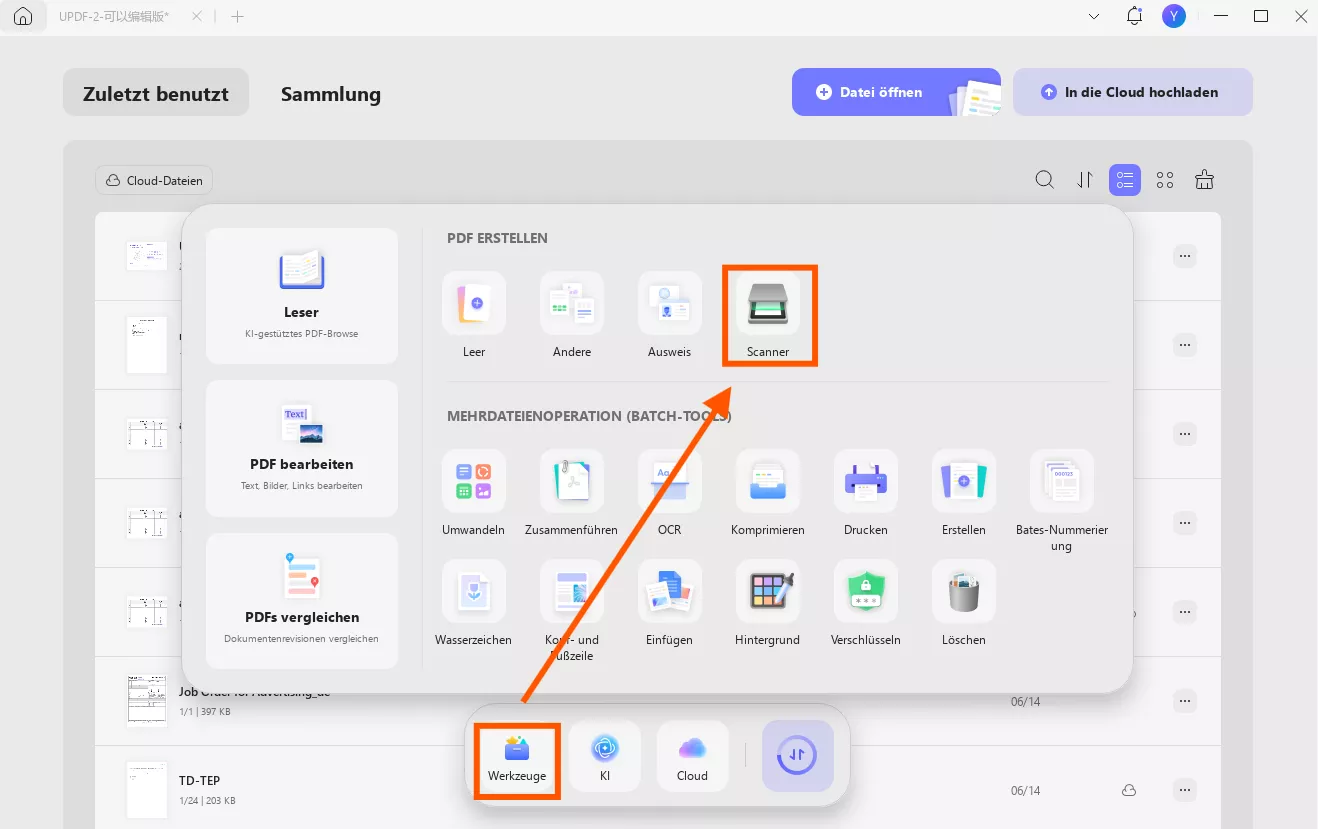 PDF vom Scanner erstellen