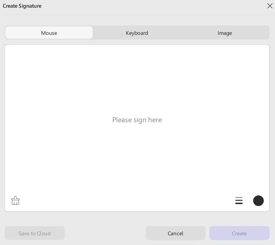 create signature with options updf windows 2
